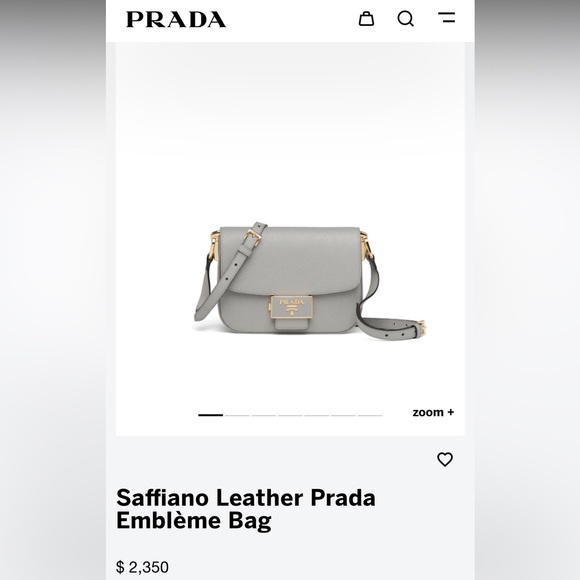 Prada Saffiano Leather Embleme Bag - Picture 1 of 10